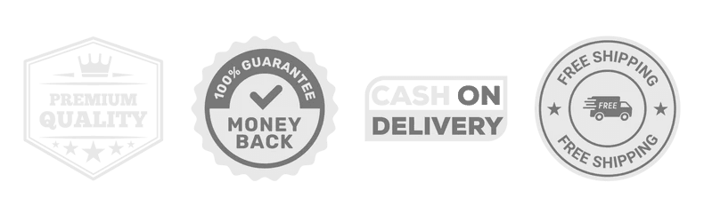 Engagements : qualité premium, garantie satisfait ou remboursé, paiement à la livraison, livraison gratuite.